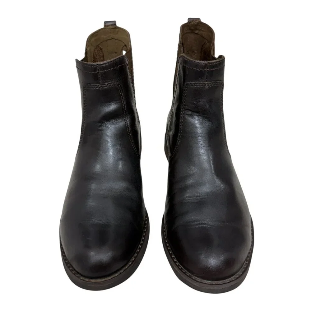 Timberland Savin Hill Chelsea Distressed Leather Brown Women's Booties Size 6.5